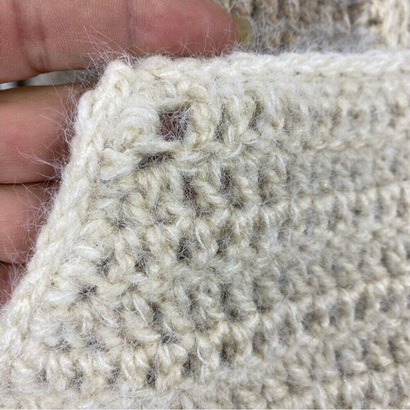 Handmade Women's NEW Tan Ombré V-Neck Long Sleeve Hooded Knit Sweater/C36 - Picture 7 of 11